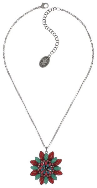 Konplott - Psychodahlia - multi, antique silver, necklace pendant