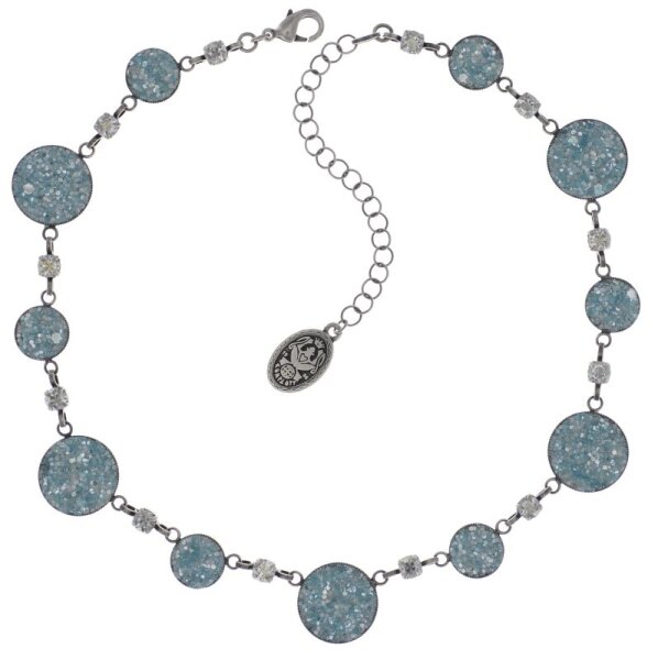 Konplott - Studio 54 - light blue, antique silver, necklace
