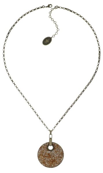 Konplott - Studio 54 - yellow, antique brass, necklace pendant, long