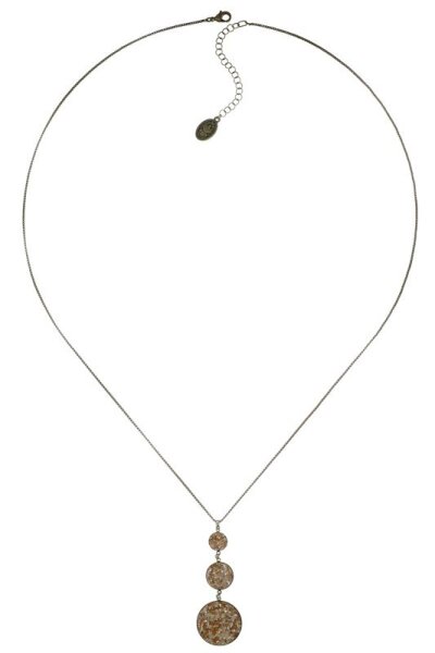 Konplott - Studio 54 - yellow, antique brass, necklace pendant, long