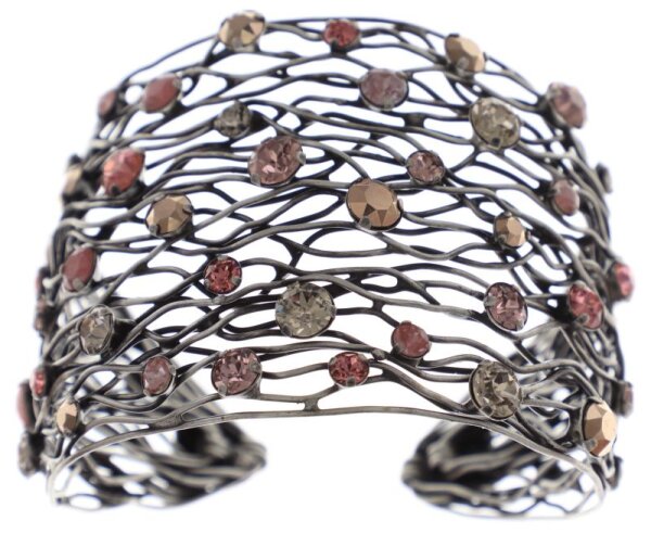 Konplott - Cages - beige, pink, antique silver, bracelet bangle