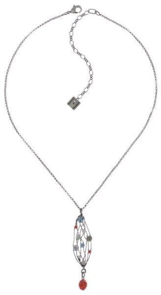 Konplott - Cages - pastel multi, antique silver, necklace pendant