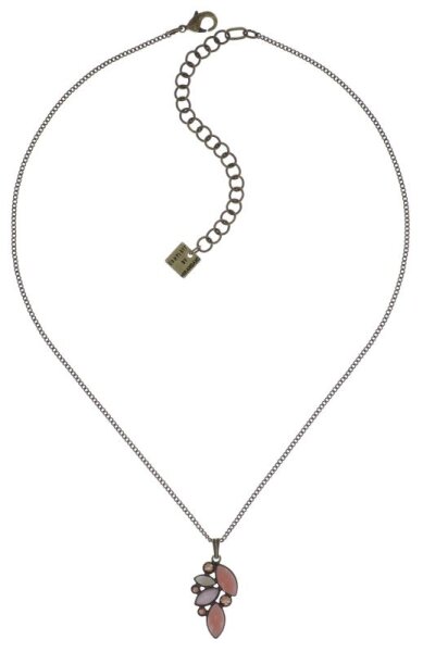 Konplott - Dance with Navette - beige, antique brass, necklace pendant