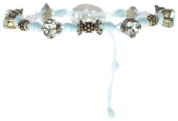 Konplott - Festival Bracelet - Pastel Multi, Chrysolite, Antikmessing, Armband Knoten