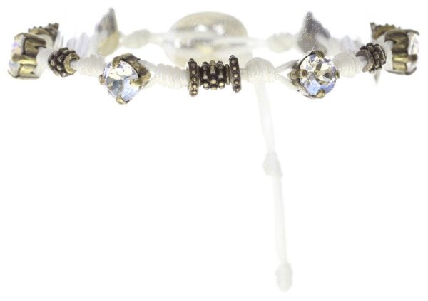 Konplott - Festival Bracelet - pastel multi, crystal moonlight, antique brass, bracelet knot