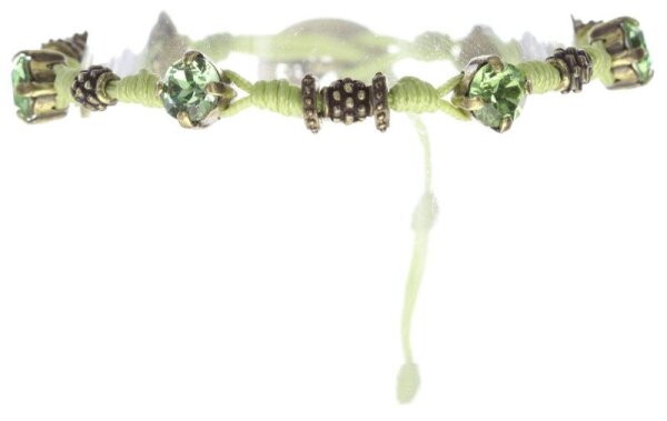 Konplott - Festival Bracelet - pastel multi, peridot, antique brass, bracelet knot