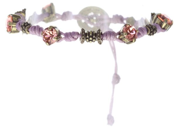 Konplott - Festival Bracelet - pastel multi, rose peach, antique brass, bracelet knot