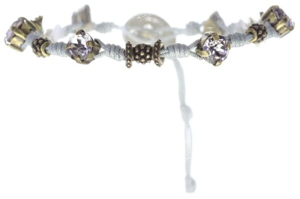 Konplott - Festival Bracelet - Pastel Multi, smoky mauve, Antikmessing, Armband Knoten