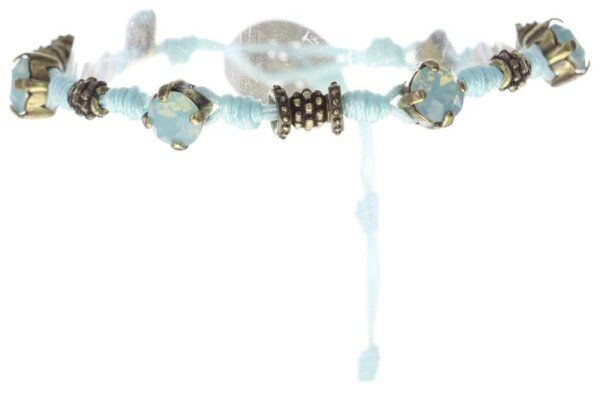 Konplott - Festival Bracelet - Pastel Multi , pazifischer Opal, Antikmessing, Armband Knoten