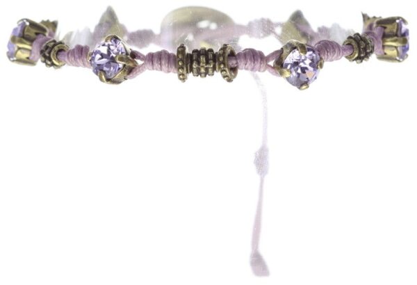 Konplott - Festival Bracelet - Pastel Multi , provonzalischer Lavendel, Antikmessing, Armband Knoten