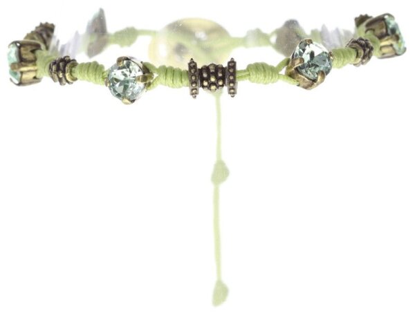 Konplott - Festival Bracelet - Pastel Multi , Chrysolite, Antikmessing, Armband Knoten