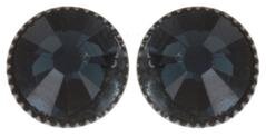 Konplott - Black Jack - blue, crystal blue shade, antique silver, earring stud-flat