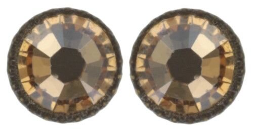 Konplott - Black Jack - Beige, crystal golden shadow , Antiksilber, Ohrringe stud-flat