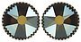 Konplott - Black Jack - Braun, crystal iridescent, Antikmessing, Ohrringe stud-flat