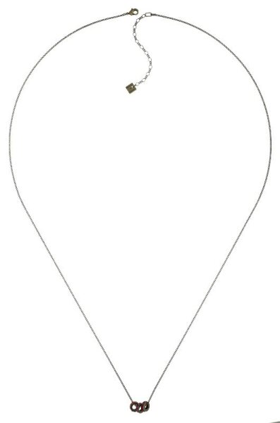 Konplott - Colour Ring - red, lilaantique brass, necklace long