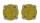 Konplott - Black Jack - Gelb, gelber Opal, Antikmessing, Ohrringe mit Stecker