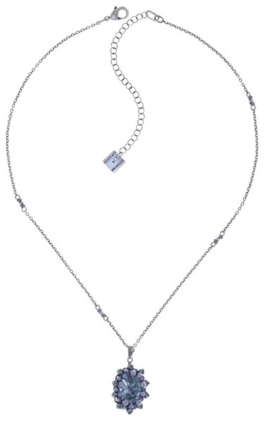 Konplott - Kaleidoscope Illusion - grey, antique silver, necklace pendant