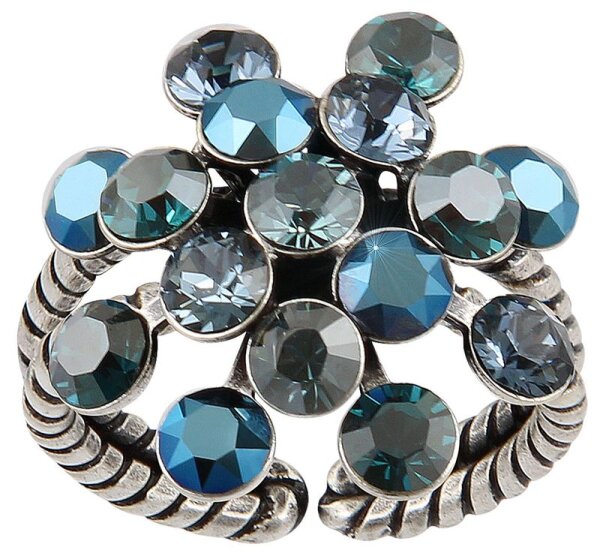 Konplott - Magic Fireball - blue, antique silver, ring