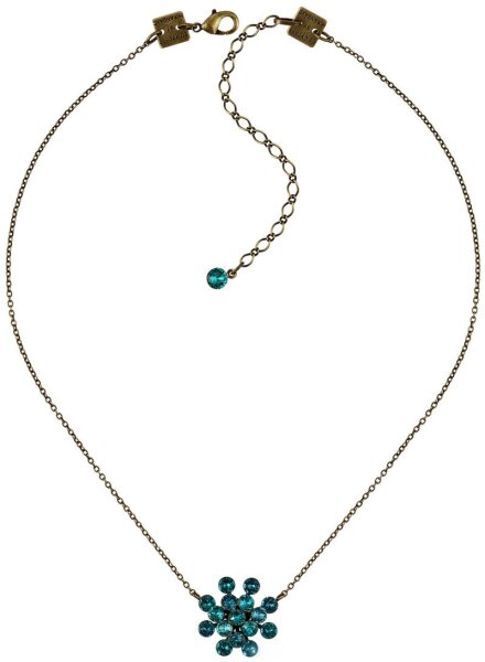 Konplott - Magic Fireball - blue, green, antique brass, necklace pendant