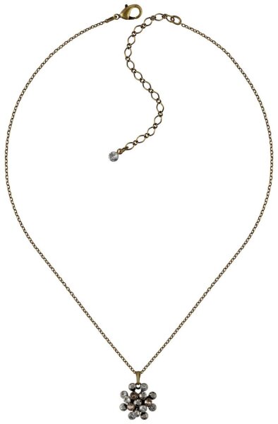 Konplott - Magic Fireball - grey, antique brass, necklace pendant mini