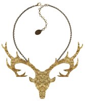Konplott - The Deer - brass, antique brass, necklace