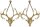 Konplott - The Deer - brass, antique brass, earring stud dangling