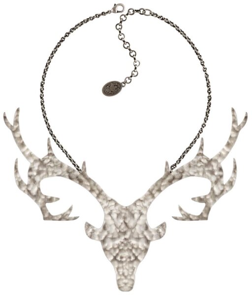 Konplott - The Deer - silver, antique silver, necklace