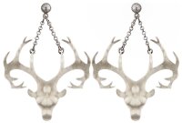 Konplott - The Deer - silver, antique silver, earring...