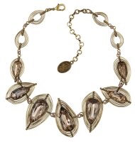 Konplott - Amazonia - beige, antique brass, necklace 
