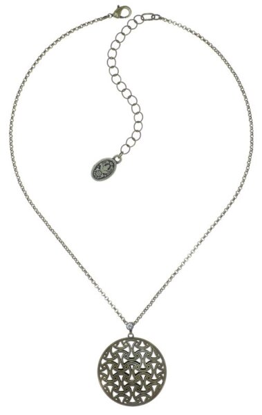 Konplott - Shade of Lights - white, antique brass, necklace pendant