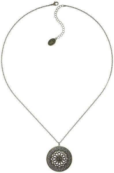 Konplott - Shade of Lights - white, antique brass, necklace long, pendant