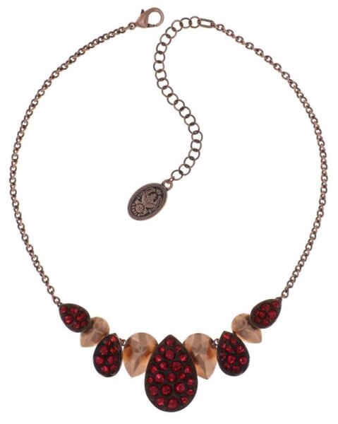 Konplott - Tears of Joy - coralline, scarlet, antique copper, necklace