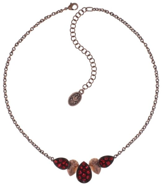 Konplott - Tears of Joy - coralline, scarlet, antique copper, necklace