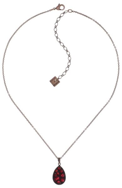 Konplott - Tears of Joy - coralline, scarlet, antique copper, necklace pendant