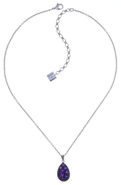 Konplott - Tears of Joy - lila, crystal heliotrope, antique silver, necklace pendant