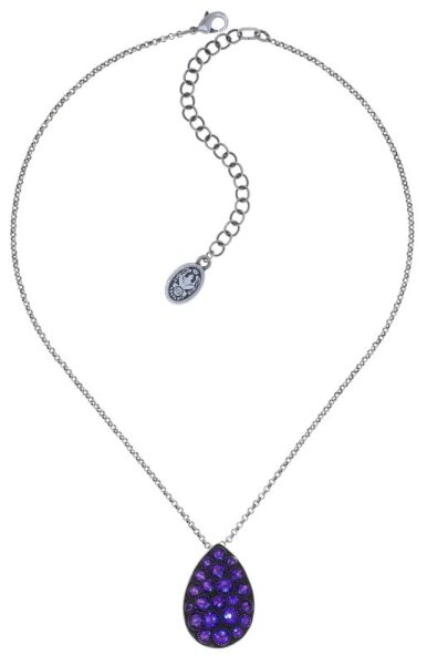 Konplott - Tears of Joy - lila, crystal heliotrope, antique silver, necklace pendant
