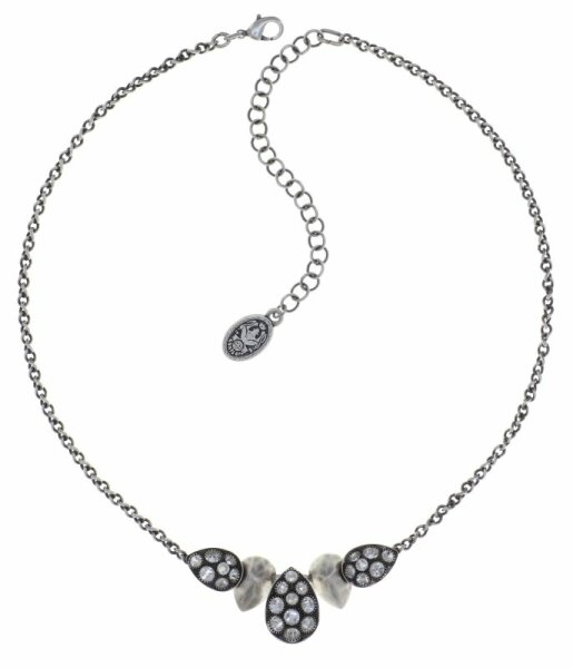 Konplott - Tears of Joy - white, crystal, antique silver, necklace