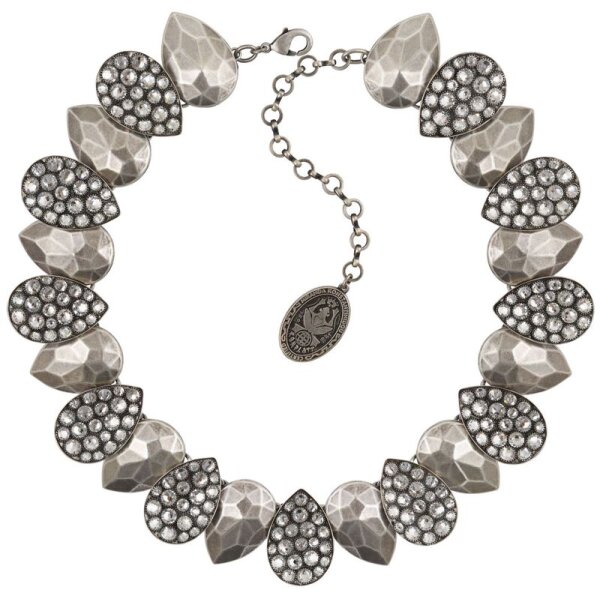 Konplott - Tears of Joy - white, crystal, antique silver, necklace collier