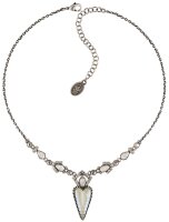 Konplott - Snow White - white, antique silver, necklace