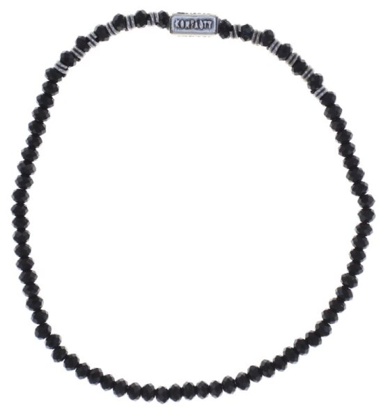 Konplott - Petit Glamour dAfrique - black, antique silver, bracelet elastic