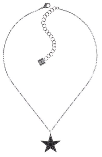 Konplott - Dancing Star - black, dark antique silver, necklace pendant
