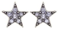 Konplott - Dancing Star - white, antique silver, earring...