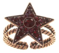 Konplott - Dancing Star - red, antique copper, ring