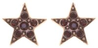 Konplott - Dancing Star - red, antique copper, earring stud