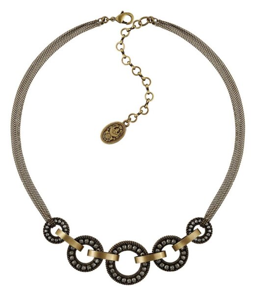 Konplott - Rock n Glam - grey, crystal lt.chrome, antique brass, necklace