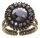 Konplott - Rock n Glam - grey, crystal lt.chrome, antique brass, ring