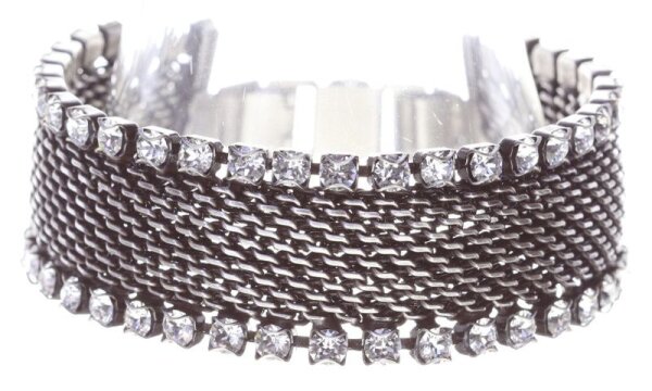 Konplott - Rock n Glam - white, crystal, antique silver, bracelet