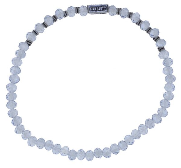 Konplott - Petit Glamour dAfrique - grey, antique silver, bracelet elastic