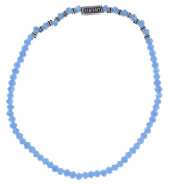 Konplott - Petit Glamour dAfrique - Blau, Antiksilber, Armband auf Gummiband