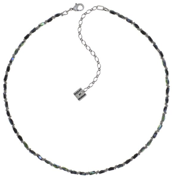 Konplott - Night Sun - black, antique silver, necklace